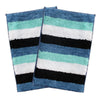 Luxe Home Jericho Doormat 2500 GSM Super Soft Microfiber, Anti-Skid Mat Colour Ocean 40x60 cm (Pack of 2)