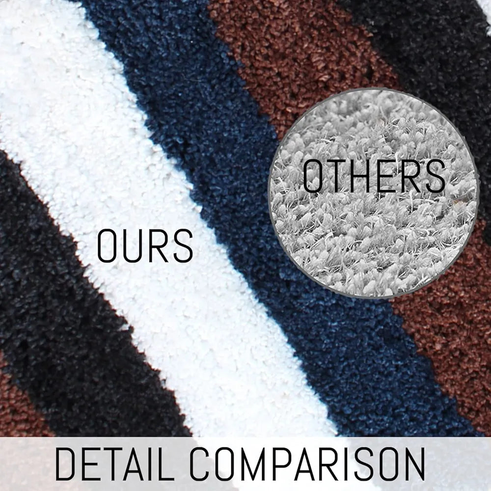 Luxe Home Jericho Doormat 2500 GSM Super Soft Microfiber Anti-Skid Mat Colour Roack Brown 40x60 cm (Pack of 2)