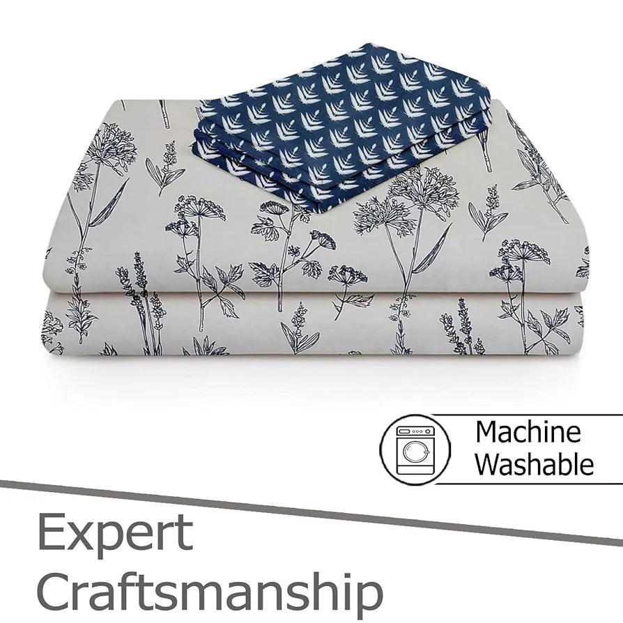 Fresh From Loom Microfiber Soft Cotton Bedsheet Queen Size for Double Bed 200 TC with 2 Pillow Cover