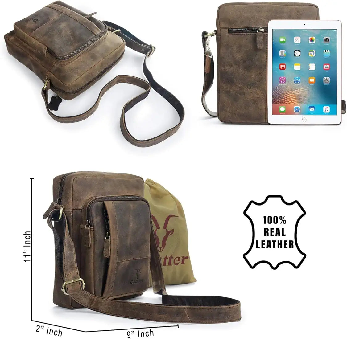 Goatter Unisex Hunter Leather Multi Pockets 11