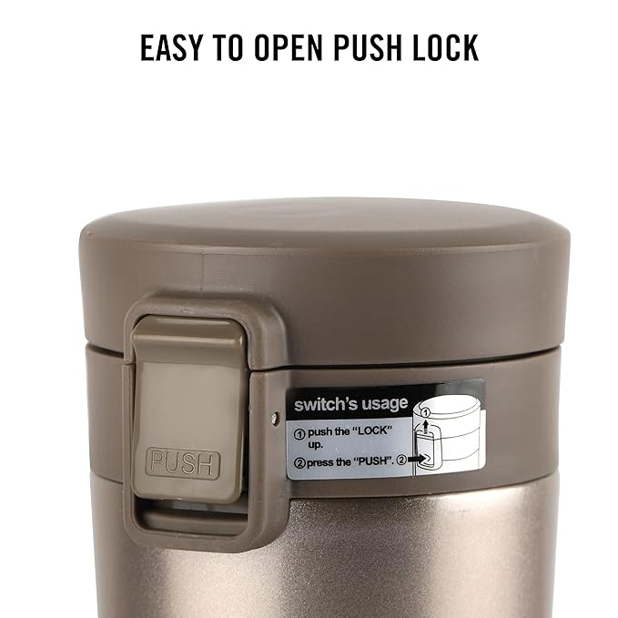 Cello Monty Thermosteel Vacuum Insulated Travel Mug | 300ml | Gold