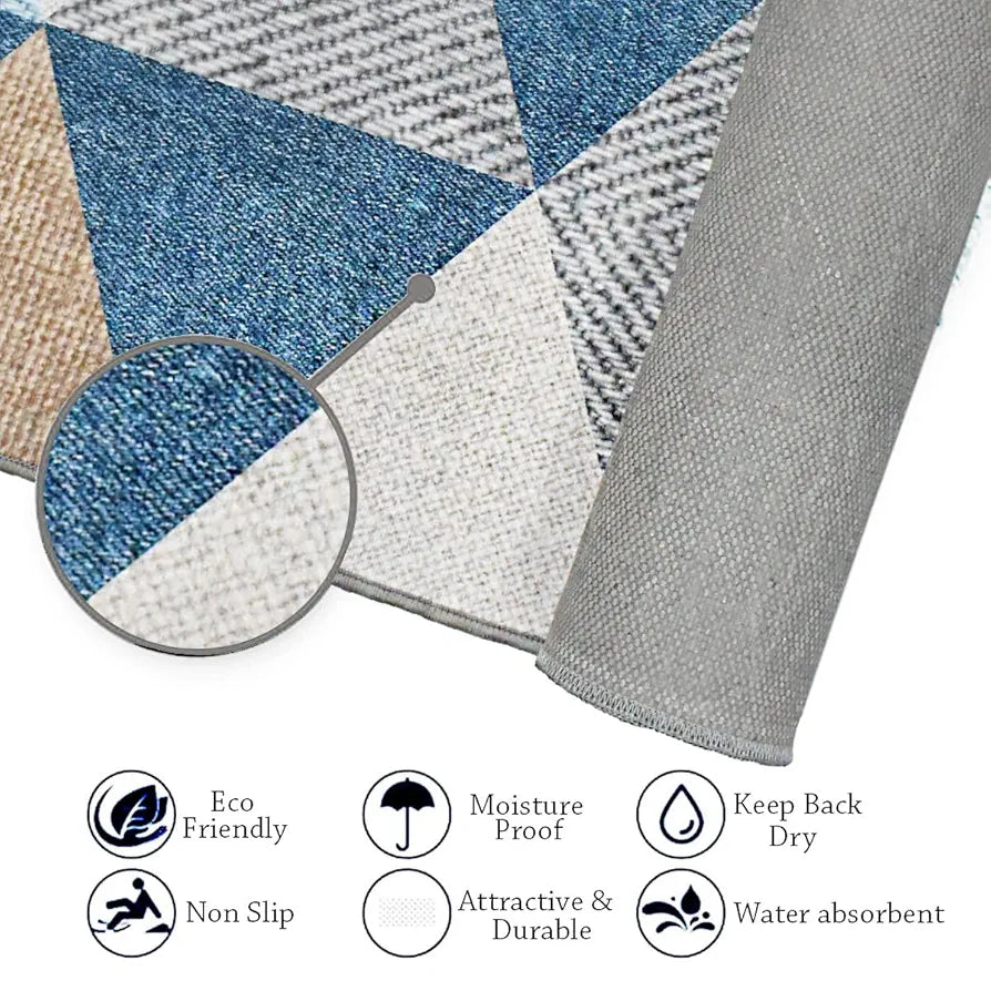 Ishro Home 3d Jet Multi Printed Carpet Rug Runner And Carpets For Bedroom Colour Crystals 5x7 Feet