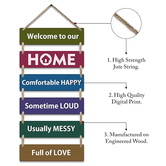Sehaz Artworks Wooden Wall Hangings Home Décor Items Home Decoration Items for Living Room - 6-0049