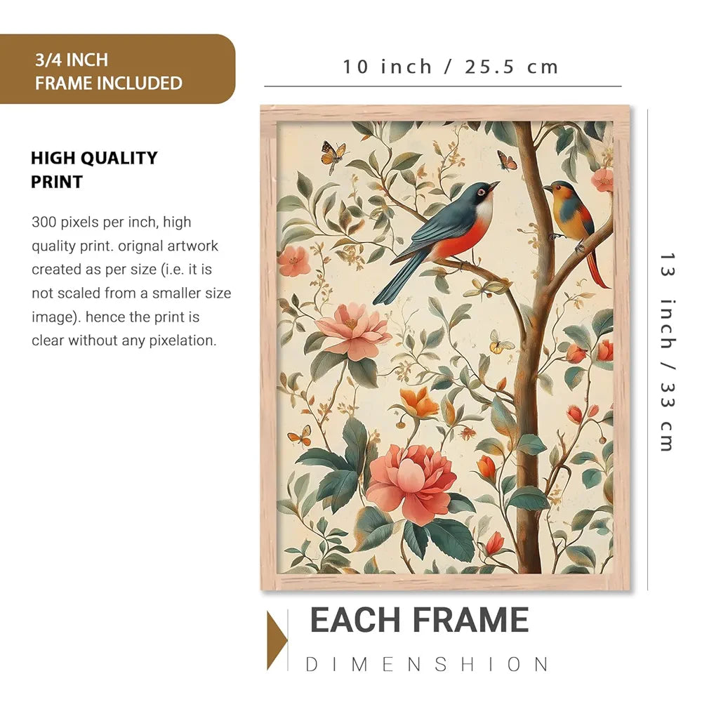 Kotart Traditional Indian Wall Art Nature Poster for Living Room Framed Art 4