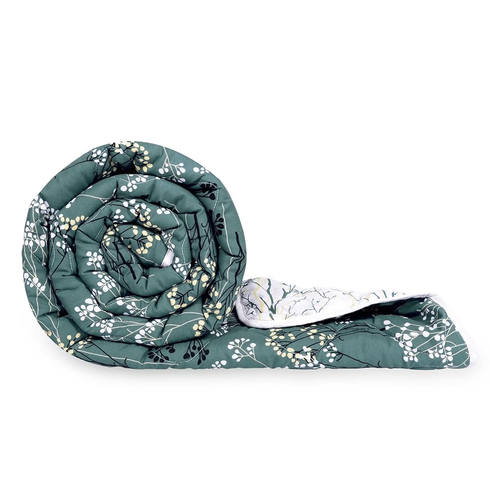 Divine Casa 120 GSM Microfiber Single Bed Comforter Soft & Lightweight Reversible AC Blanket Colour Beetle Grey