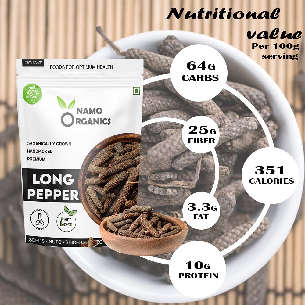 Namo Organics Whole Long Pepper