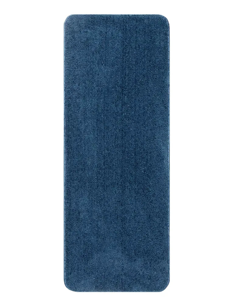 Saral Home Solid Neo Shaggy Yarn Durable & Washable Multipurpose Runner Colour Blue