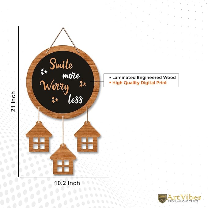 Artvibes Motivational Quotes Wooden Wall Hanging Decoration Items for Home | Mdf Wall Decoration for Office