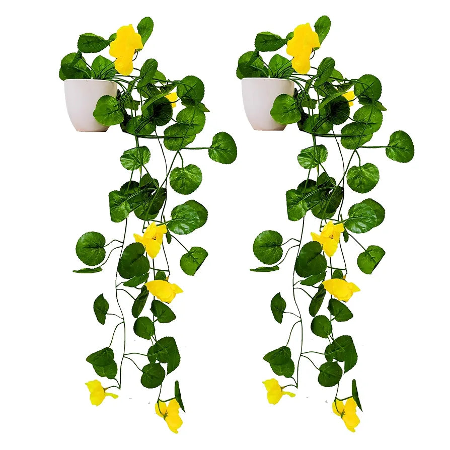 Artificial Flower Vine Plant Falling With Pot Pack of 2 DESIGN-04