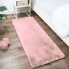 Luxe Home International Runner Super Soft Anti Skid Rabbit Fur Bathroom Mats 2 X 5 Ft  Colour Peach