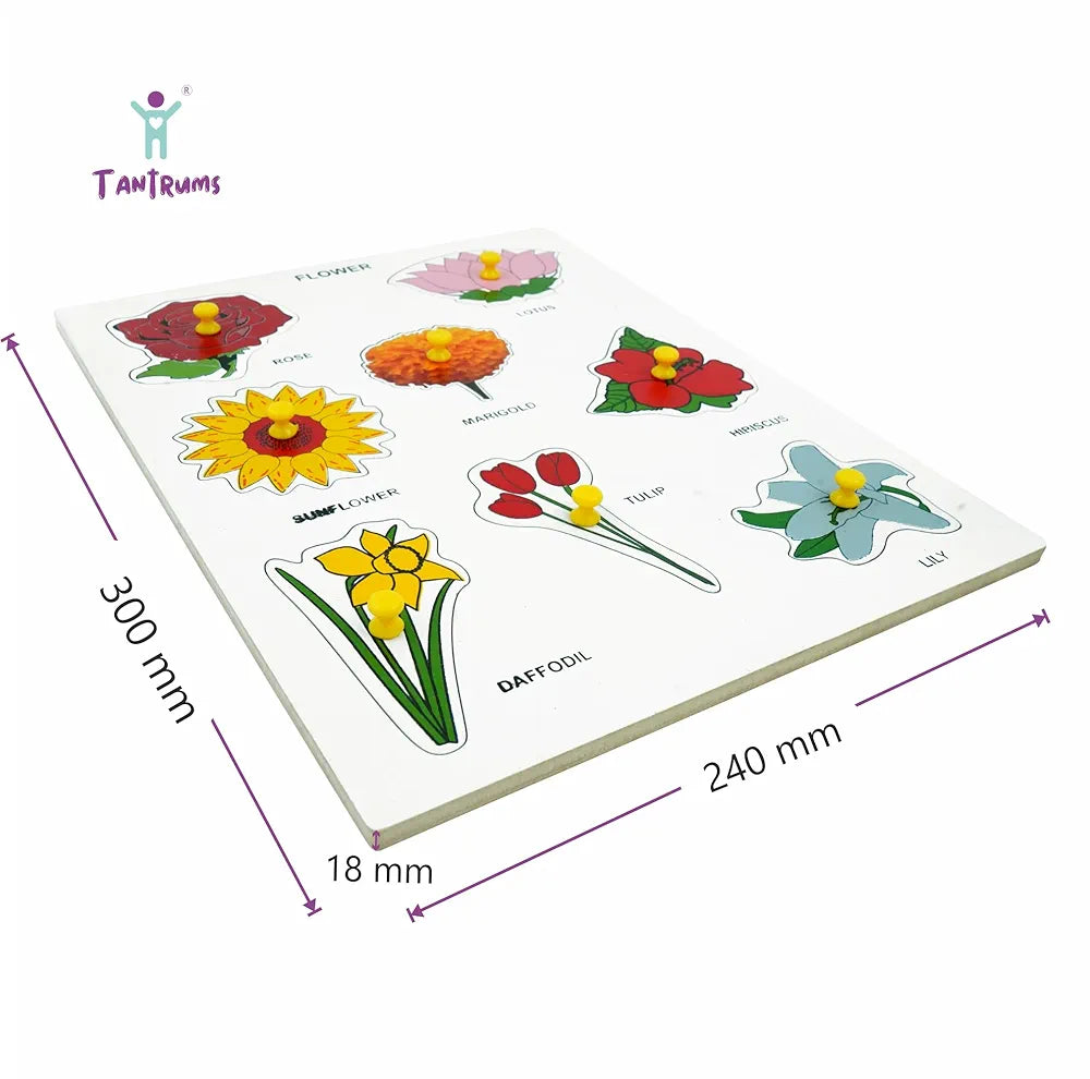 Tantrums Preschool Wooden Educational Puzzle for Kids Learning Helpful in Developing Hand Eye Concentration and Motor Skills with Self-Correcting Match 