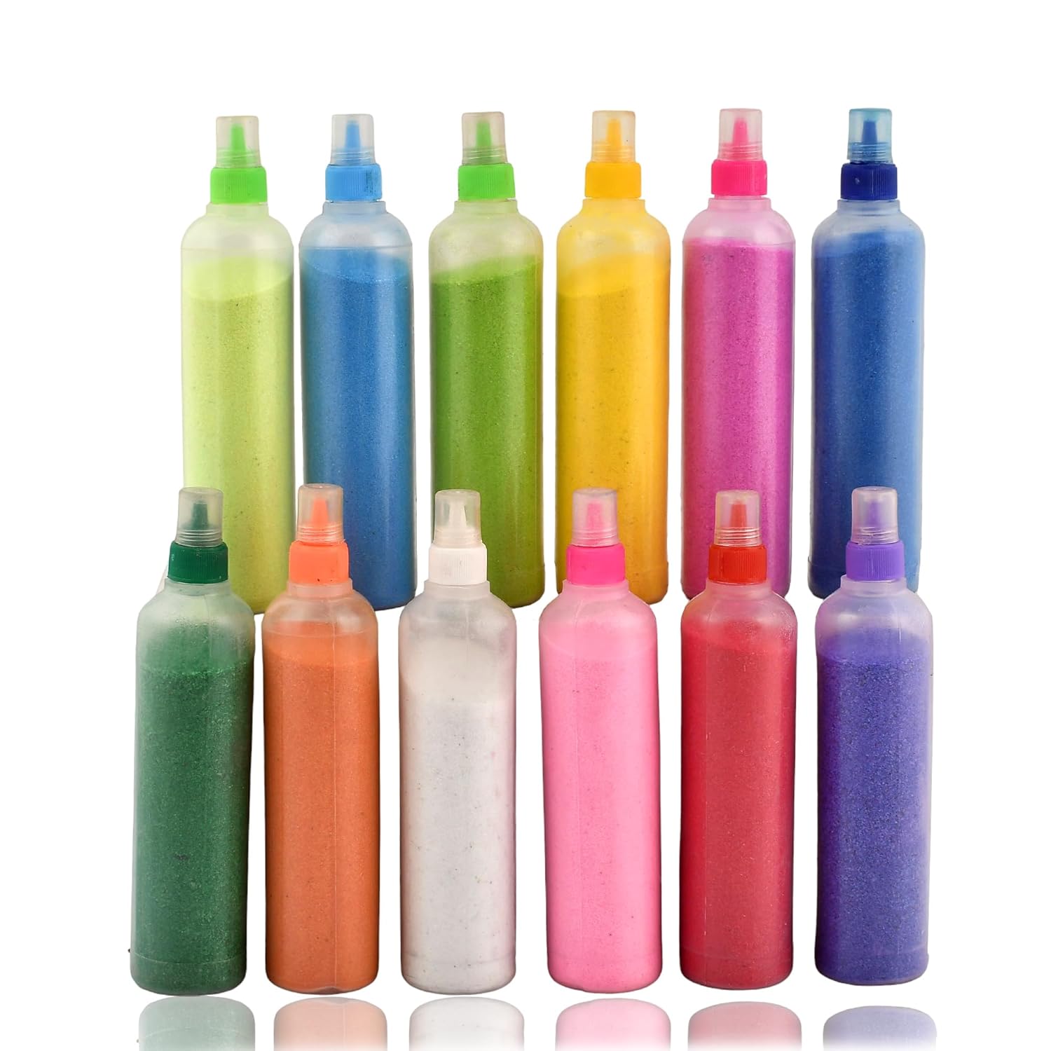 CraftVatika 12 Rangoli Colour Powder Tube Kit Diwali Decoration Items