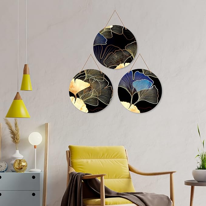 Artvibes Flower Art Wooden Wall Hanger for Room Decor