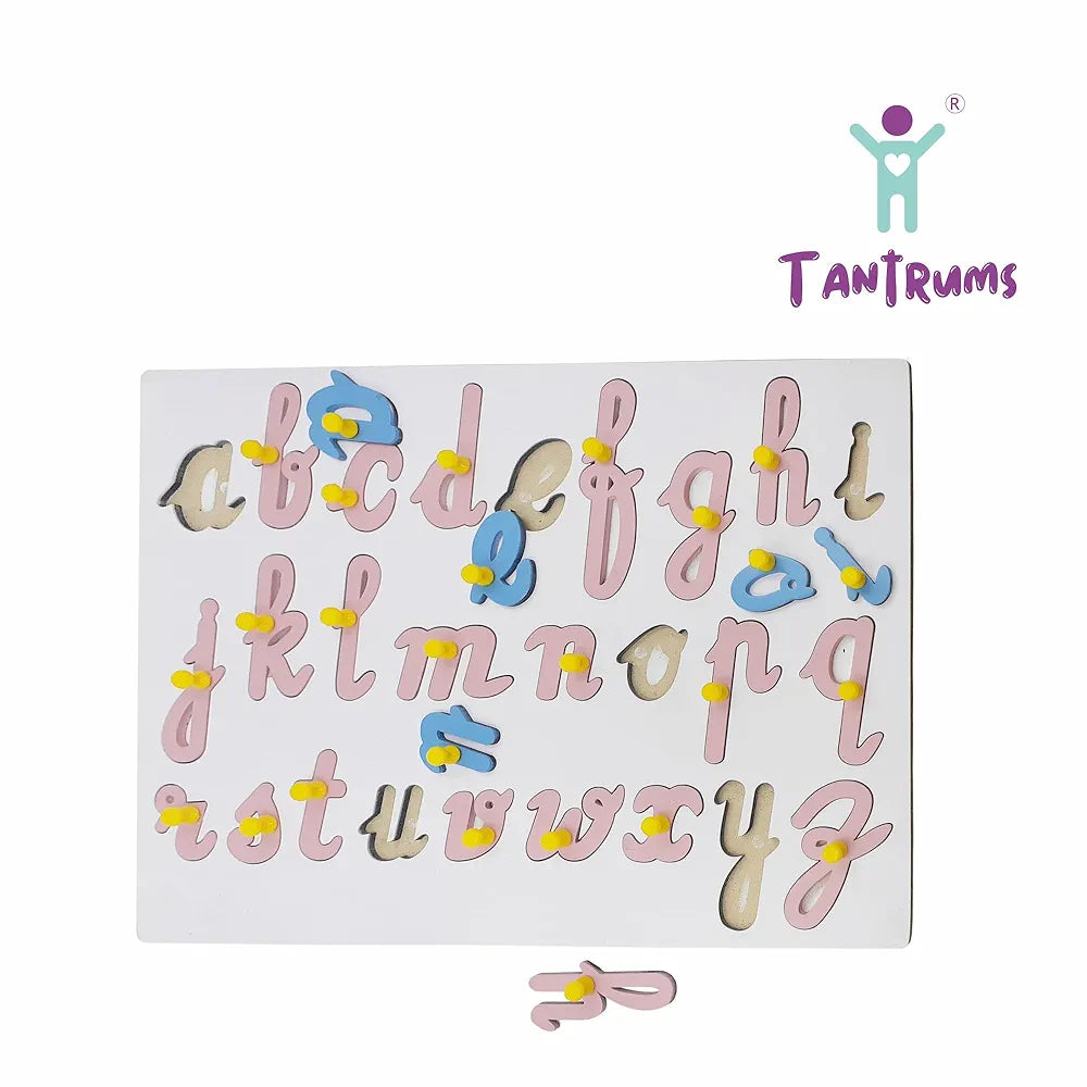 Tantrums Cursive Alphabet Puzzle Learning Puzzle, Montessori Early Educational Pre School Puzzle Toys for 3+ Years Kid
