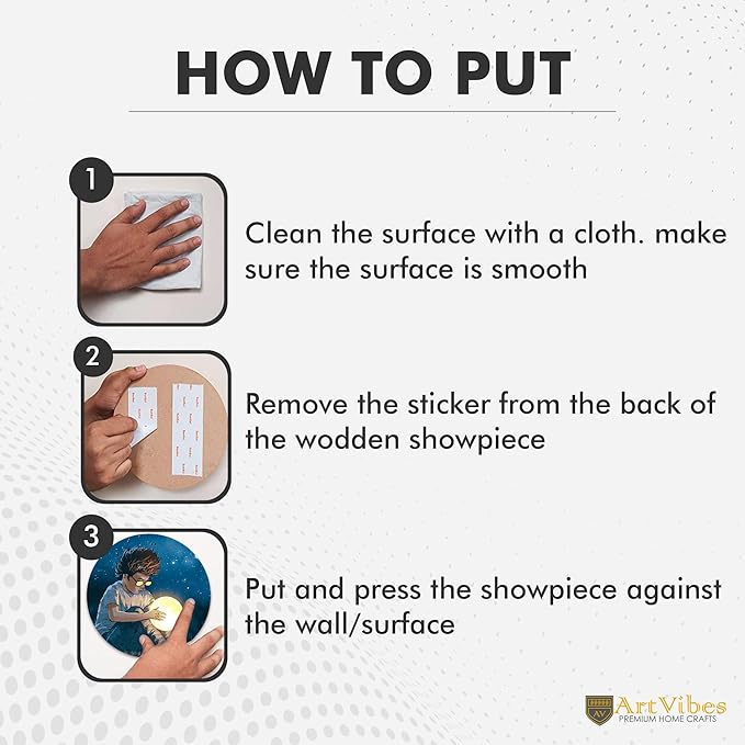 Artvibes Decorative Wooden Wall Hanging Decoration Item for Home | Quotes Decor Item | Pack of 11 Pieces