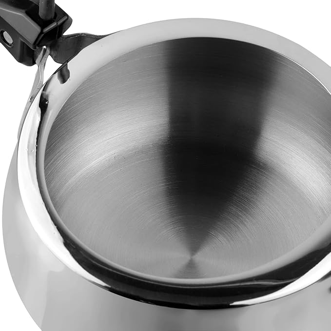 Vinod Europa Stainless Steel Inner Lid Pressure Cooker - 3 Litres | Handi Shape | Sandwich Bottom Cooker | Induction and Gas Base
