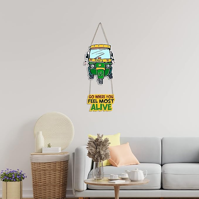 Artvibes Auto Printed Wooden Wall Hanging With Quotes for Home Decor | Modern Decoration | Artworks Wall Hangings