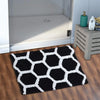 Aerohaven Abstract Modern Anti Slip Bathmat Black Colour Microfiber