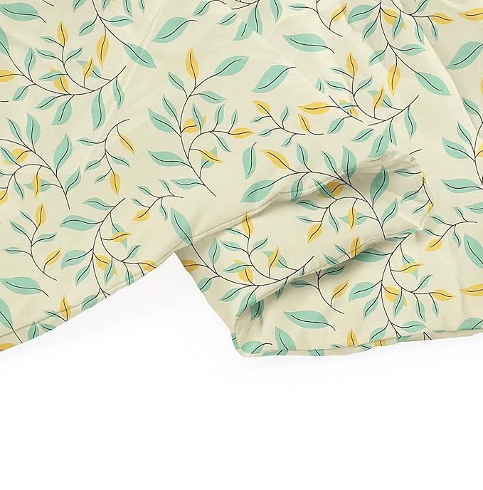 BSB Home Beautiful Print Cotton Reversible AC Blankets Comforter for Single Size Bed