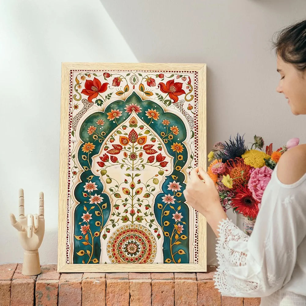 ArtX Paper Madhubani - 02 Paintings with Frame Set of 3