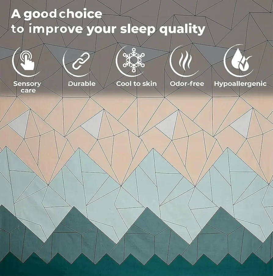 Fresh From Loom King Size Microfiber Bedsheet Set Printed with 2 Pillow Covers 144 TC Beige Green