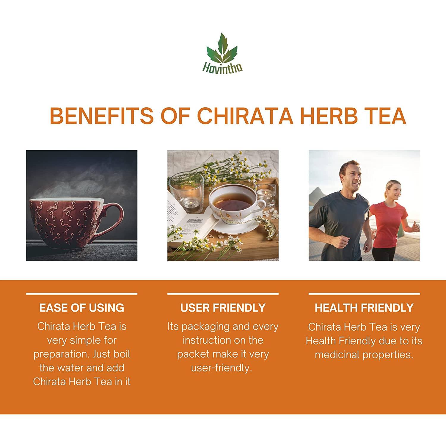 Havintha Natural Chirata Tea  - 25 Tea Bags