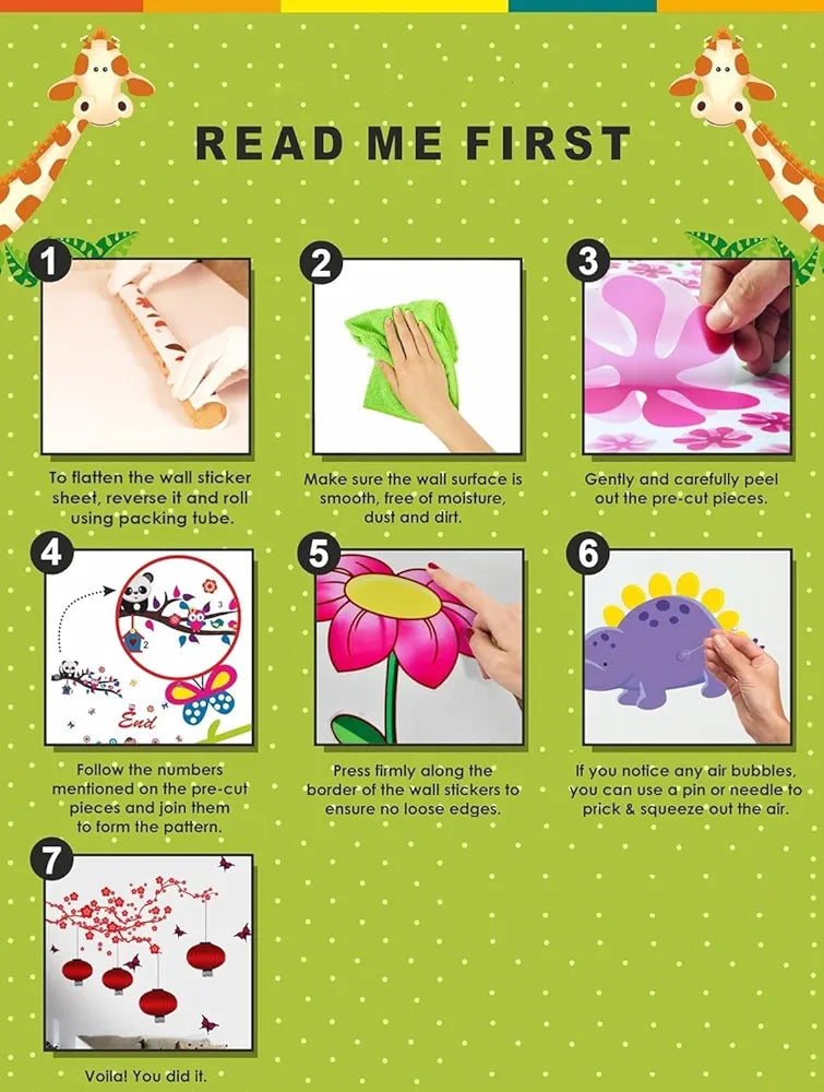 Jaamso Royals Multicolor Flower Wall Tiles Stickers Waterproof Tulip Flowers