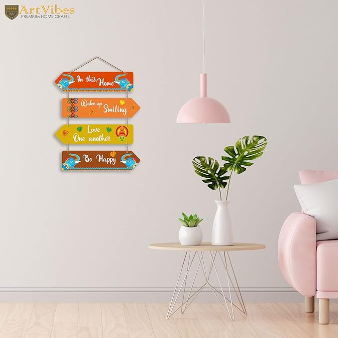 Artvibes Motivational Quotes Decorative Wall Art Mdf Wall Hanger for Living Room