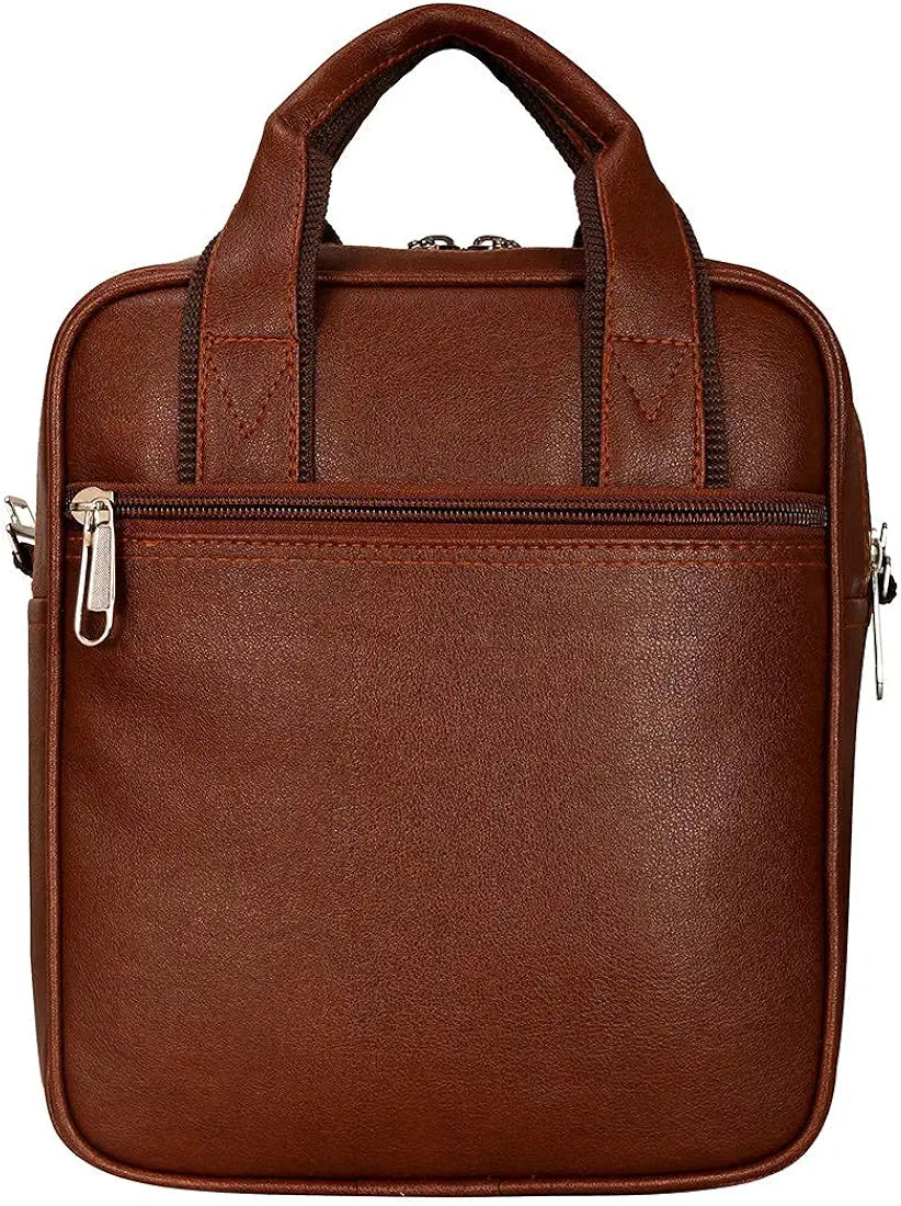 Leather World Sling Bag for Men PU Leather Messenger Cross Body Travel Office One Side Chest Shoulder Bag for Men & Women
