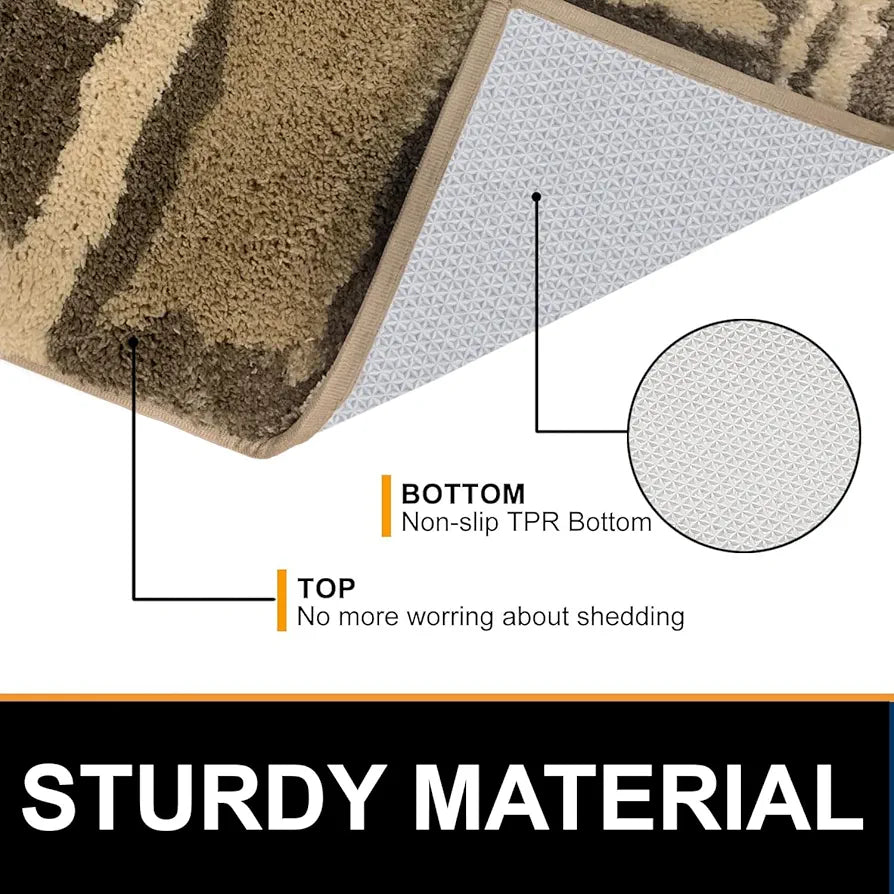 Luxe Home International Rectangular Bath mat Super Soft Anti Skid Rabbit Fur Mats 40X60 Cm Colour Grey