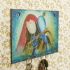 Ecraftindia Radhe Krishna Theme Wooden Key Holder With 6 Hooks