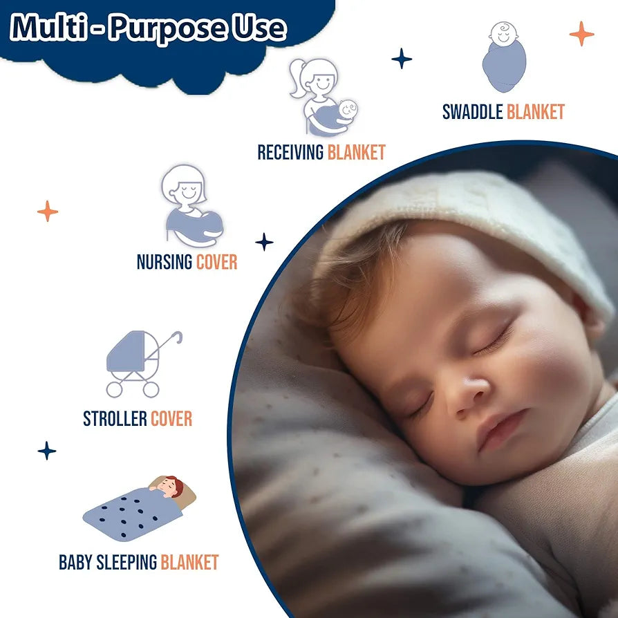 Divine Casa 120 GSM Microfiber Reversible Kids Single Bed Comforter Ultra-Soft Toddler Blanket Colour Blue-Grey and Orange