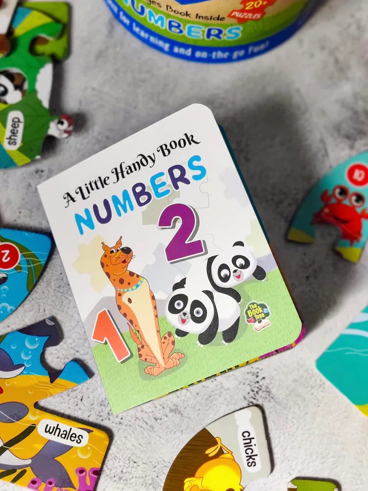 The Book Tree Number Puzzle for Kids - 22 Piece Number Jigsaw Puzzle & Toddler Puzzles with 1 Board Book,Educational Toy for Cognitive Development | Fine-Motor Skills | Age 2+ by Majestic Book Club