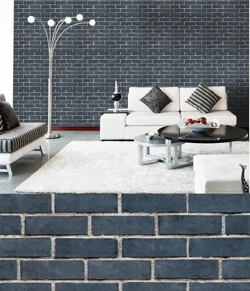 Jaamso Royals Grey Brick Stone Wall Papers for Home Design 3