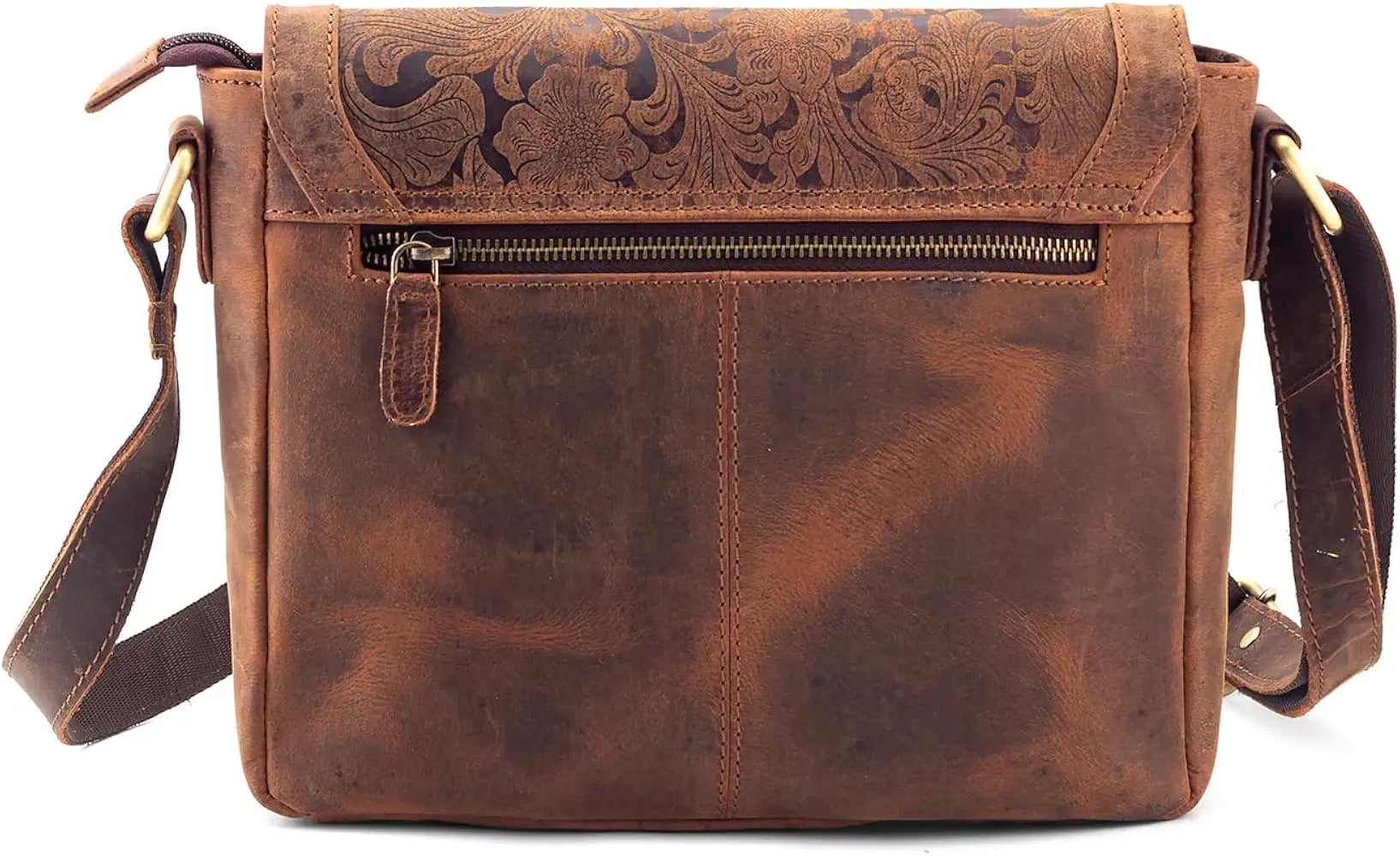 Goatter Hunter Leather Floral Sling Bag for Girls and Women,