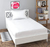 Fresh From Loom Soft Skin Safe Breathable Single Size Flat Bedsheets Set with 1 Pillow Covers 144 tc White
