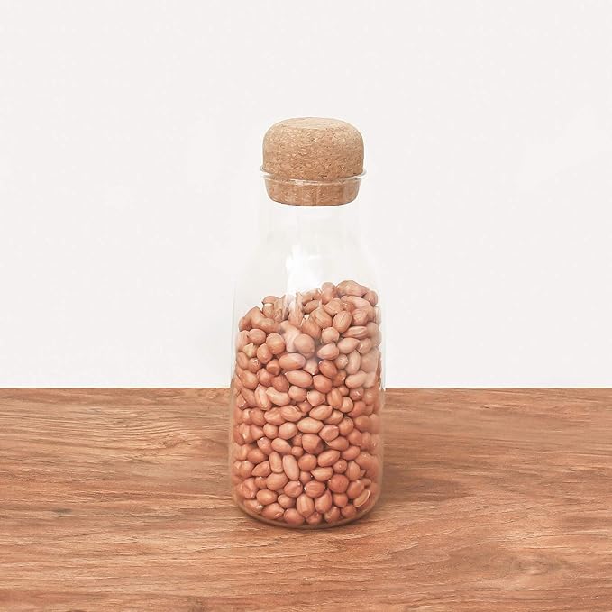 Femora Bottle Container Borosilicate Glass Bottle With Cork Jars & Container | 500 Ml