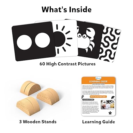 Skillmatics Large Flash Cards for Babies & Infants High Contrast Newborn Visual Stimulation
