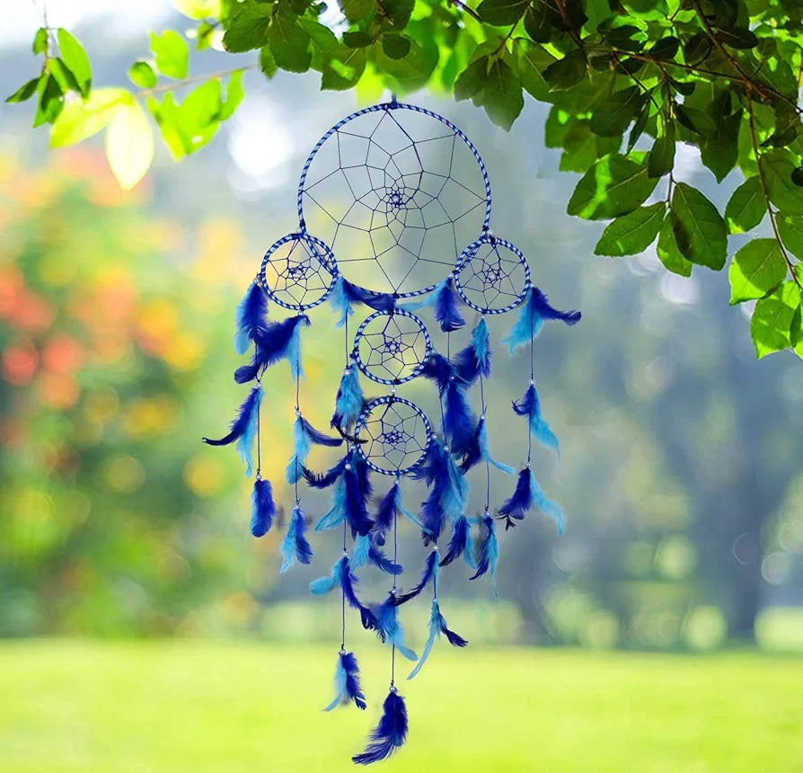 Dream Catcher Traditional Indian Dreamcatcher Wall Art Big Blue