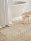 Saral Home Neo Shaggy Yarn Anti-Skid Bath Mats Colour Beige