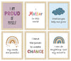 ArtX Paper Motivational-06 Quotes Wall Paintings for Kids Room Animal Frames Set of 6