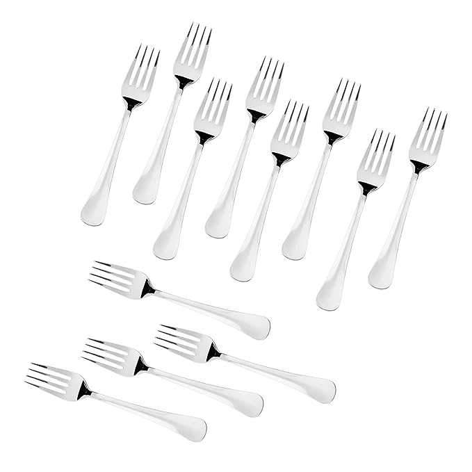 Sumeet Stainless Steel Baby/Medium Forks Set of 12 Pc – 15.5cm L 1.6mm Thick