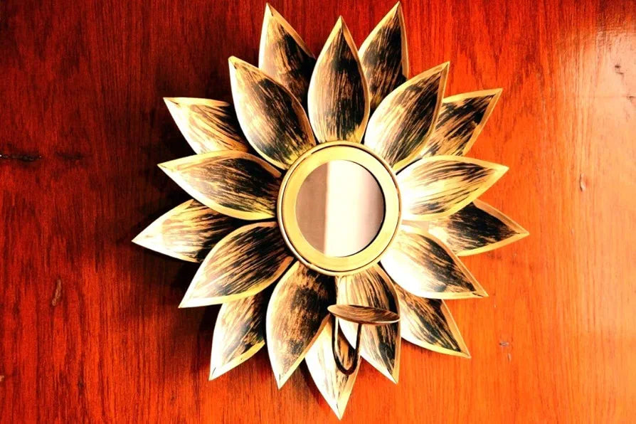 Webelkart Metal Delight Mirror Wall Sconce Tealight Holder