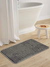 Saral Home Neo Shaggy Yarn Anti-Skid Bath Mats Colour Dark Grey