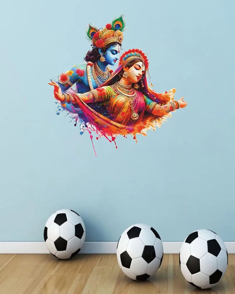 Rng Graphics Pvc Vinyl Little Krishna Wall Sticker Multicolor 58 Cm X 58cm DW-137L