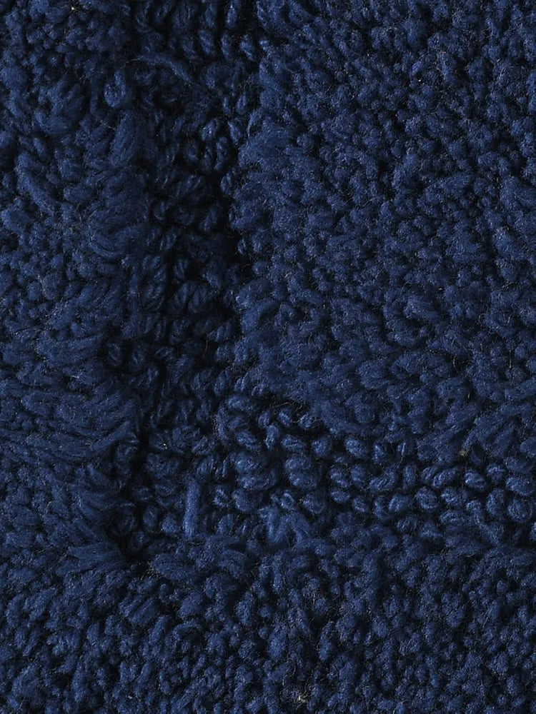 Saral Home Cotton Anti Slip Bathmat Set with Contour Colour Blue