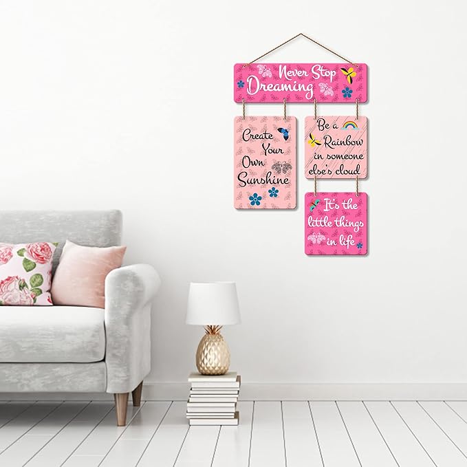 Artvibes Motivational Quote Decorative Wall Art Mdf Wooden Wall Hanger for Living Room