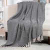 Homadorn All Season Cotton Weaved Throw Blanket Colour Black