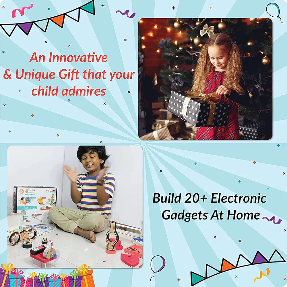 Butterfly Edufields 20+ Science Experiment Kit | Toys for Boys 5 6 7 8 9 10 Year Old | Birthday Gift for Boys Girls Age 6-10 8-10 | DIY STEM Projects Kit| Build 20+ Motor Machines | Electric kit