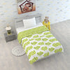 Divine Casa 120 GSM Microfiber Reversible Kids Single Bed Comforter Ultra-Soft Toddler Blanket Colour Green Glow